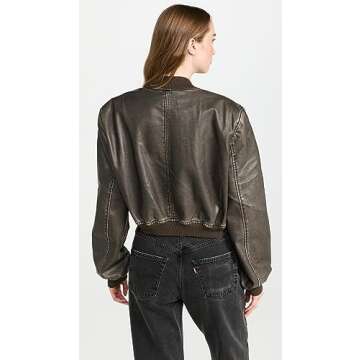 Lioness Women's Allure Bomber, Charcoal, Grey, XXS