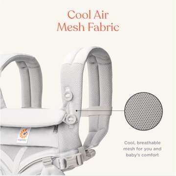 Ergobaby Omni Classic (formerly OMNI 360) All-Position Baby Carrier for Newborn to Toddler with Lumbar Support and Cool Air Mesh, 7-45 Pounds, Midnight Blue, One Size