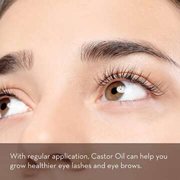 Organic Castor Oil for Eyelash and Eyebrow Growth - 1 fl oz