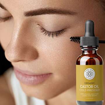Organic Castor Oil for Eyelash and Eyebrow Growth - 1 fl oz