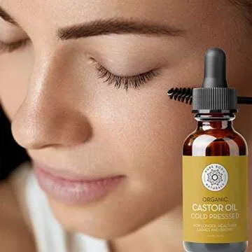 Organic Castor Oil for Eyelash and Eyebrow Growth - 1 fl oz