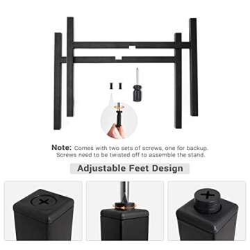 Mkono Plant Stand - EXCLUDING Plant Pot, Mid Century Modern Tall Metal Indoor Flower Potted Plant Holder Plants Display Rack, Fits Up to 12 Inch Planter, Black