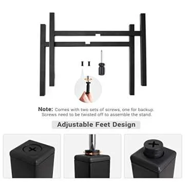 Mkono Plant Stand - EXCLUDING Plant Pot, Mid Century Modern Tall Metal Indoor Flower Potted Plant Holder Plants Display Rack, Fits Up to 12 Inch Planter, Black