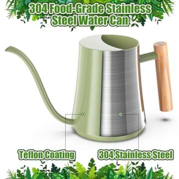 Chic 35oz Sage Green Indoor Watering Can for Plants