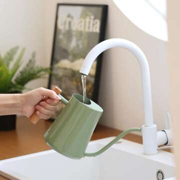 Chic 35oz Sage Green Indoor Watering Can for Plants