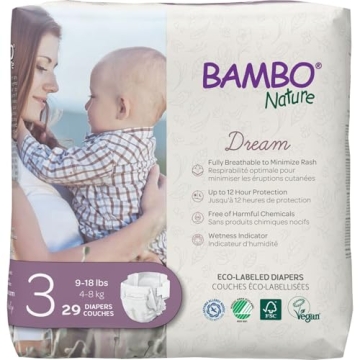 Bambo Nature Hypoallergenic Baby Diapers, Eco-Labelled Sustainable Diapers, Enhanced Leakage Protect...