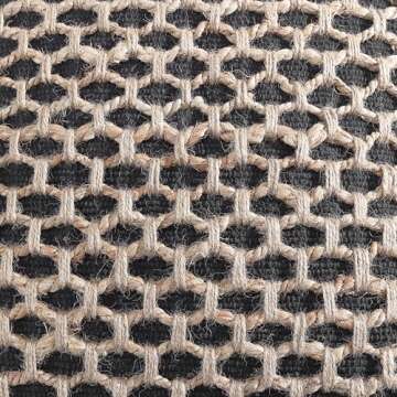 Boho Living Jada Decorative Throw, Includes Accent, Premium Woven Design, Living Room Décor, (2) 20" x 20" Pillow Cover with Insert, Black