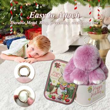 RUOPAN Bunny Lulu Keychain - Cute Bunny Accessory