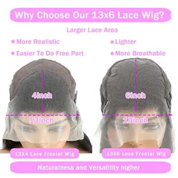 13X6 Lace Front Wigs Human Hair Pre Plucked With Baby Hair 30 Inch Straight Lace Front Wigs Human Hair 180 Density Glueless Transparent HD Lace Frontal Wigs Human Hair for Women Natural Black Color