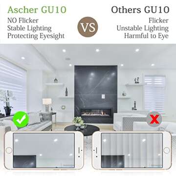 Ascher GU10 LED Bulbs, 50W Equivalent, 5-Pack