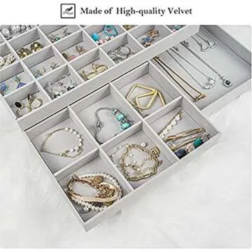 ProCase Stackable Jewelry Tray Set for Organized Storage