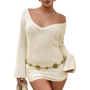 Stylish Langwyqu Women's Crochet Cover Up for Summer Waves