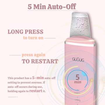 GUGUG Skin Scrubber Face Spatula - Skin Spatula Blackhead Remover Pore Cleaner with 4 Modes, Skin Care Tools-Pink