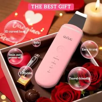 GUGUG Skin Scrubber Face Spatula - Skin Spatula Blackhead Remover Pore Cleaner with 4 Modes, Skin Care Tools-Pink
