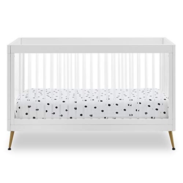 Delta Children Sloane 4-in-1 Acrylic Crib with Conversion Rails