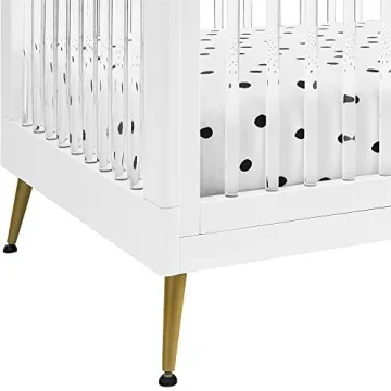 Delta Children Sloane 4-in-1 Acrylic Crib with Conversion Rails