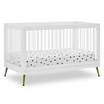Delta Children Sloane 4-in-1 Acrylic Crib with Conversion Rails