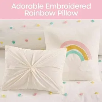 Urban Habitat Kids Cotton Jacquard Pom Comforter Set, Full/Queen, Callie Multi