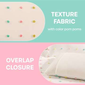 Urban Habitat Kids Cotton Jacquard Pom Comforter Set, Full/Queen, Callie Multi