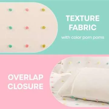 Urban Habitat Kids Cotton Jacquard Pom Comforter Set, Full/Queen, Callie Multi