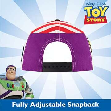 Disney Pixar Toy Story 4 Baseball Cap, Buzz Lightyear Adult Snapback Hat with Flat Brim, Multicolor, One Size