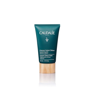 Caudalie Instant Detox Mask, Pore Minimizing Clay Mask, Visibly Eliminates Excess Sebum and Visibly ...