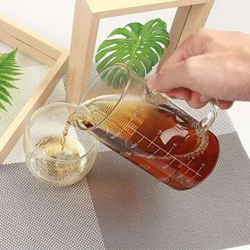 Clopare Glass Measuring Cup with Measurements, 2-Cup, High Borosilicate Clear Measuring Cups with Insulated handle, 16oz, 500ml