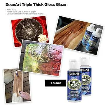 Triple Thick Gloss Glaze for Crafts and DIY Projects