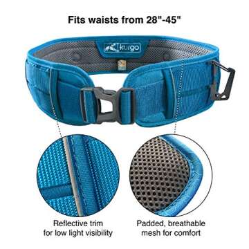 Kurgo RSG Utility Belt, Adjustable Dog Running Belt, Hands Free Running Belt for Running, Walking, Hiking