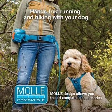 Kurgo RSG Utility Belt, Adjustable Dog Running Belt, Hands Free Running Belt for Running, Walking, Hiking