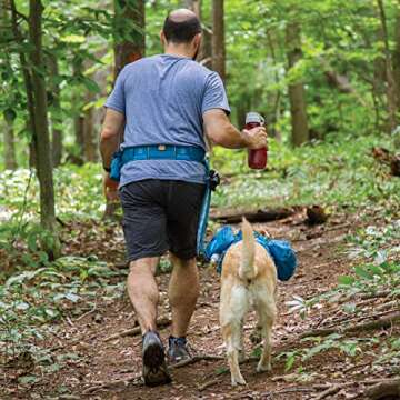 Kurgo RSG Utility Belt, Adjustable Dog Running Belt, Hands Free Running Belt for Running, Walking, Hiking