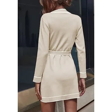 Pink Queen Autumn Button Down Sweater Dress for Women