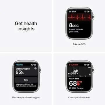 Apple Watch Series 7 (GPS + Cellular, 45MM) Silver Stainless Steel Case with Starlight Sport Band (Renewed)