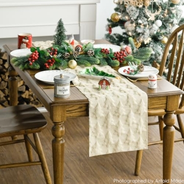 Artoid Mode Christmas Trees Table Runner 13x36 Durable Design