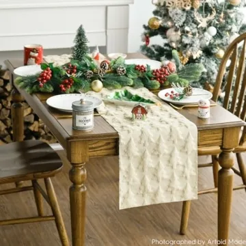 Artoid Mode Christmas Trees Table Runner 13x36 Durable Design