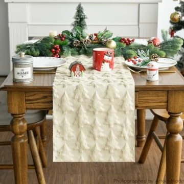 Artoid Mode Christmas Trees Table Runner 13x36 Durable Design
