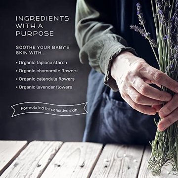 Natural Talc-Free Baby Powder for Gentle Skin Care 100%