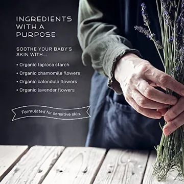 Natural Talc-Free Baby Powder for Gentle Skin Care 100%