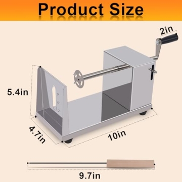 Curly Fry Cutter - Stainless Steel Manual Spiral Slicer