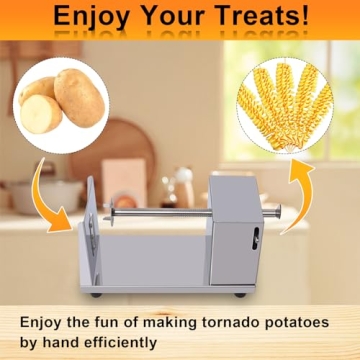 Curly Fry Cutter - Stainless Steel Manual Spiral Slicer