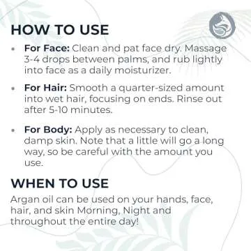 Foxbrim Naturals Extra Virgin Argan Oil for Hair Skin Face & Nails - USDA Certified Single Ingredient 100% Pure Organic Moroccan Oil & Skin Moisturizer, Cold & First Pressed Only - (2 oz)