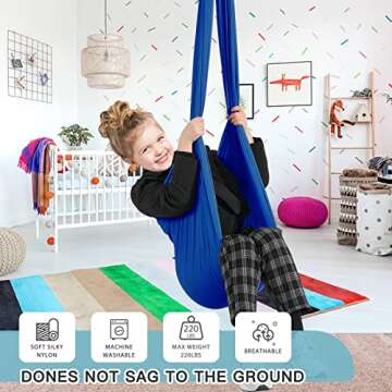 Aokitec Sensory Swing for Kids with Hardware Included