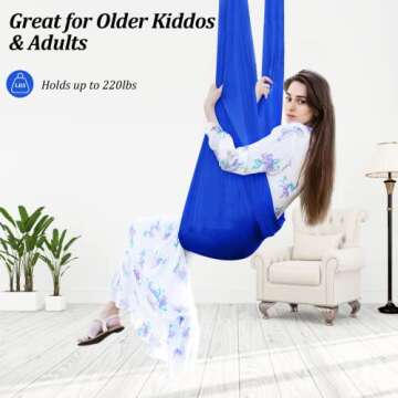 Aokitec Sensory Swing for Kids with Hardware Included