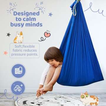 Aokitec Sensory Swing for Kids with Hardware Included