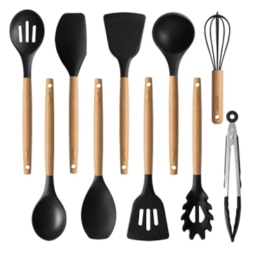 CAROTE Silicone Cooking Utensils Set for Nonstick Cookware