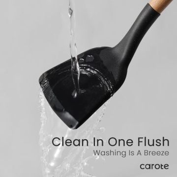 CAROTE Silicone Cooking Utensils Set for Nonstick Cookware