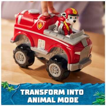 Paw Patrol Jungle Pups, Marshall Elephant Vehicle, Toy Truck with Collectible Action Figure, Kids To...