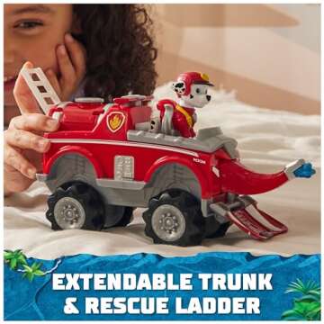 Paw Patrol Jungle Pups, Marshall Elephant Vehicle, Toy Truck with Collectible Action Figure, Kids Toys for Boys & Girls Ages 3 and Up