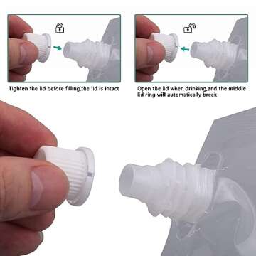 Cruise Liquor Flask Kit for Travel,Concealable and Reusable Rum Runner Alcohol Juice Travel Plastic Flasks Liquor Bags for Sneak Drink-4 x 32 oz + 3 x 16 oz + 3 x 8 oz +1 funnel