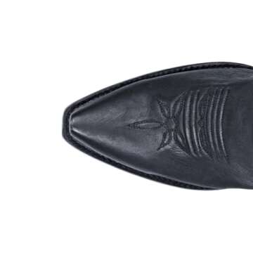 Dan Post Womens Jilted Embroidered Snip Toe Dress Boots Over the Knee High Heel 3" & Up - Black - Size 8 M